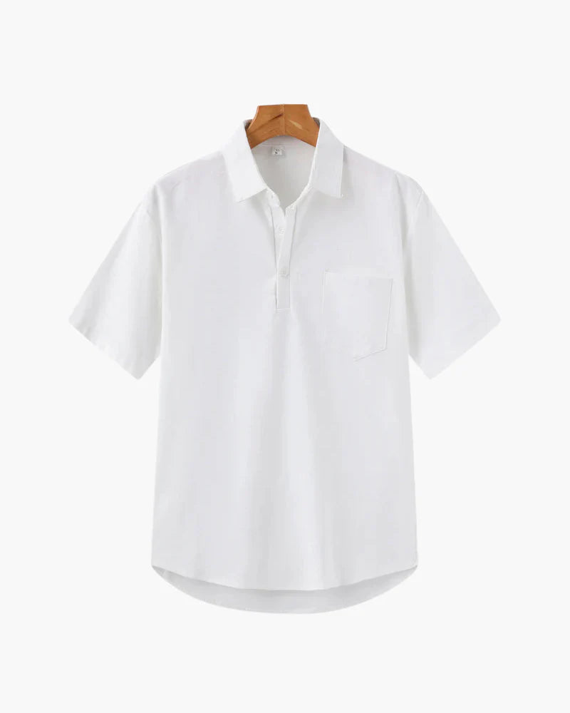 Casablanca Linen Polo - White